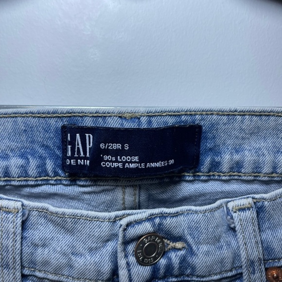 GAP women’s light wash 90’s loose straight leg denim jeans in us 6 - Picture 5 of 11
